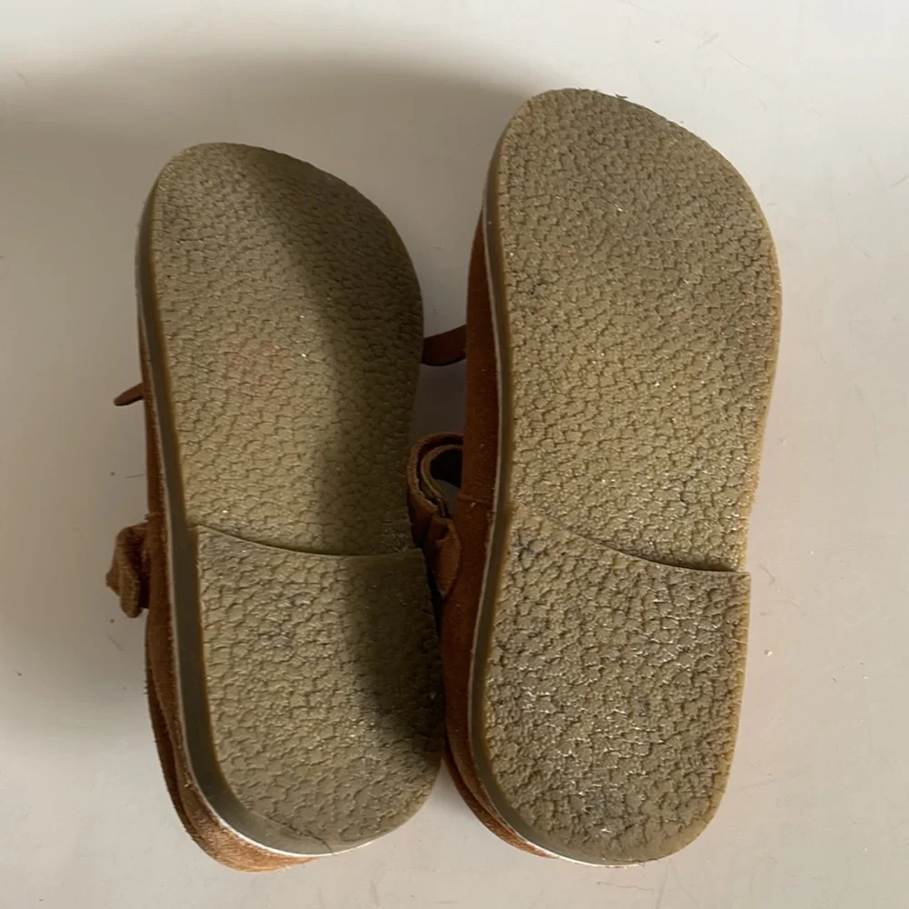 Mini Boden Brown Suede Mary Jane Kids Shoes